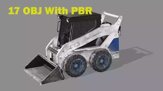 285XE Skid Steer Loader Bucket 3D Model Low-poly 3D model