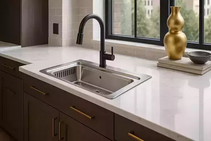 Modern Kitchen Sink with Drainer CATPart