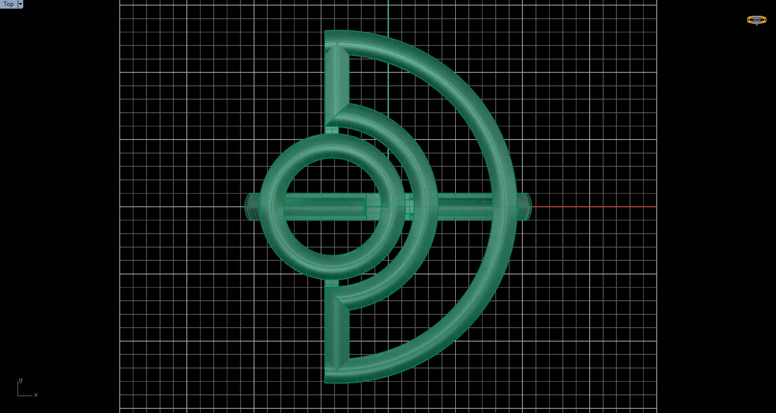 Minimal Abstract Ring 66 3D print model_3