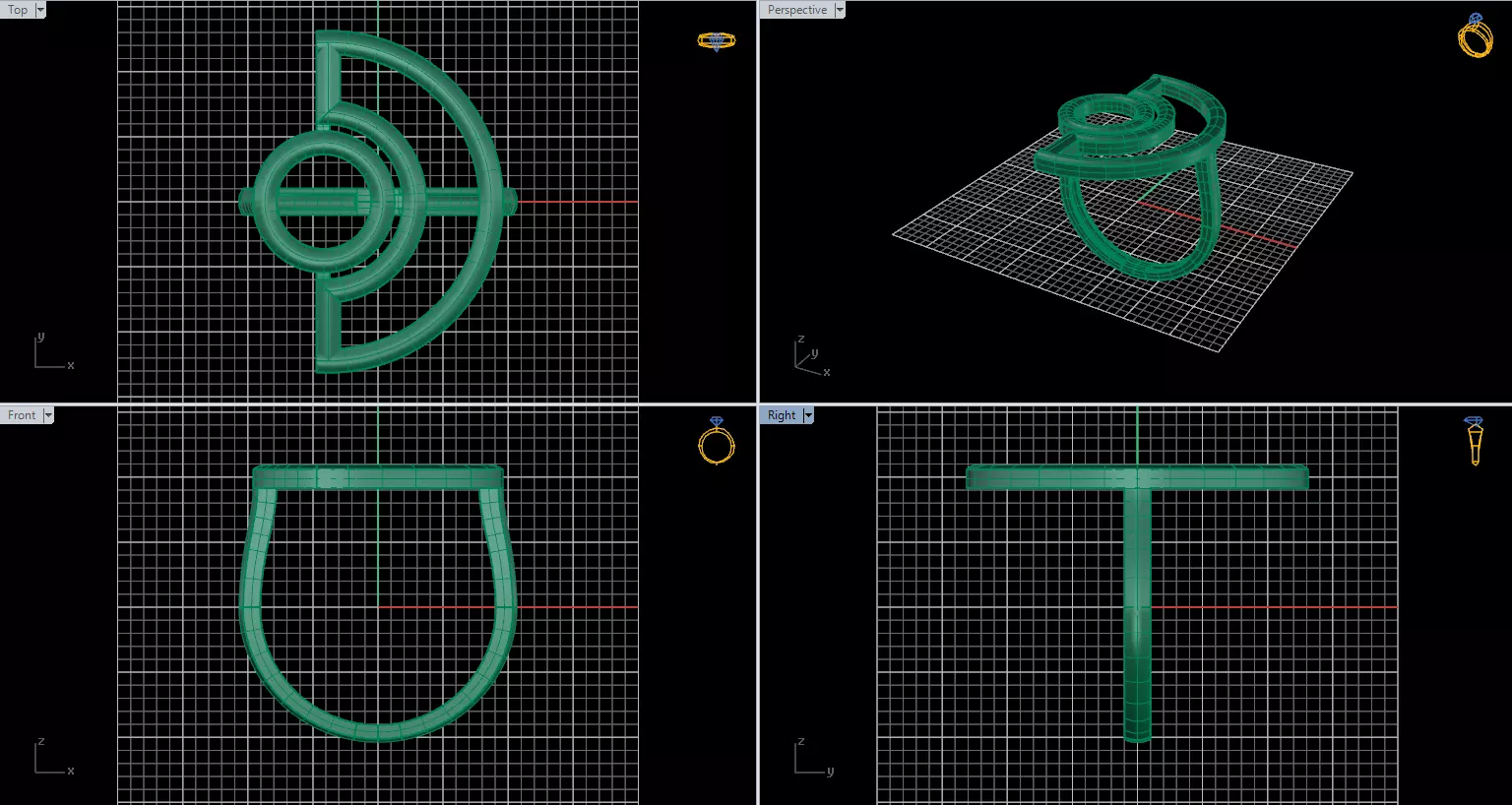 Minimal Abstract Ring 66 3D print model_1