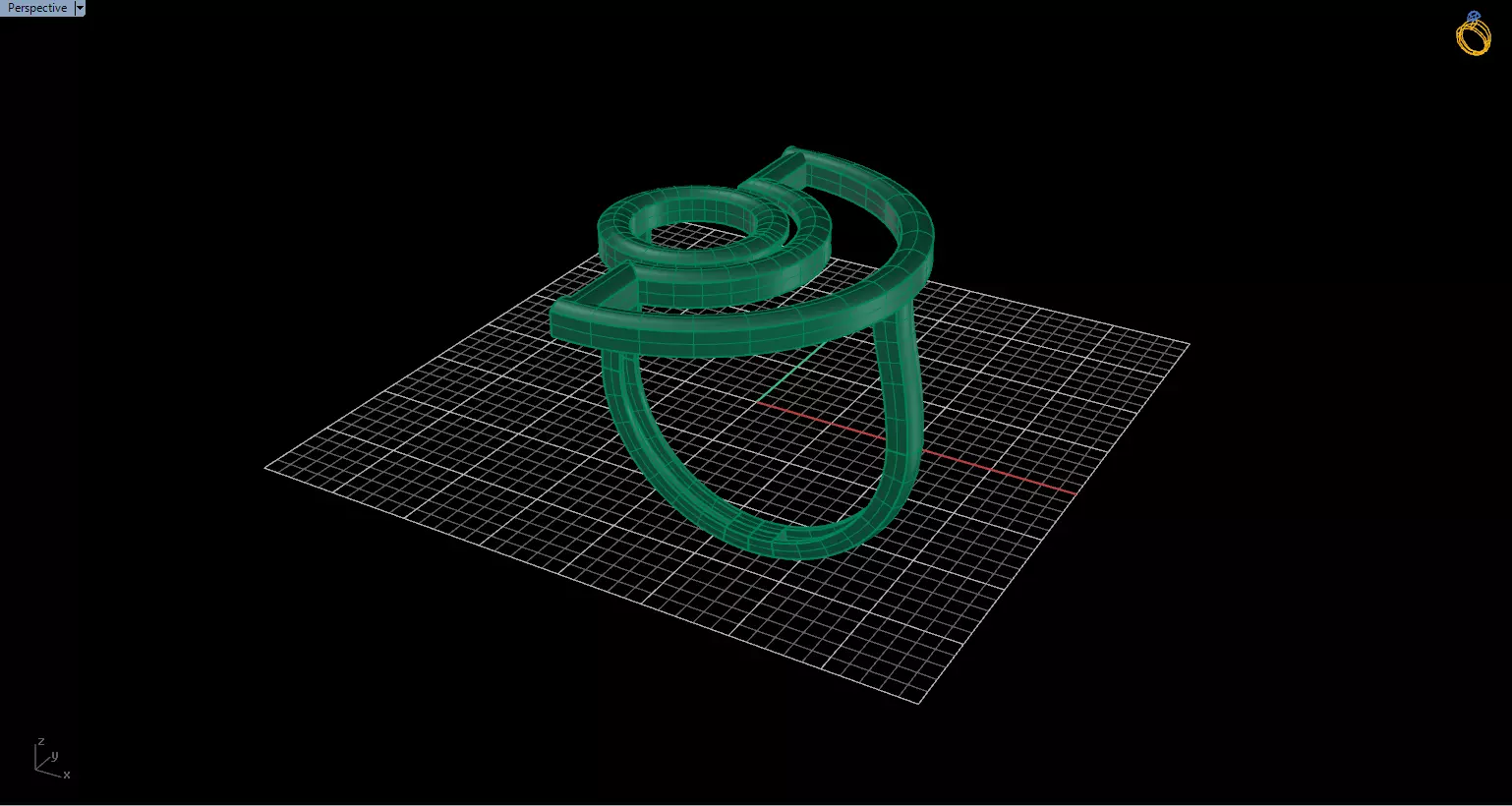 Minimal Abstract Ring 66 3D print model_2