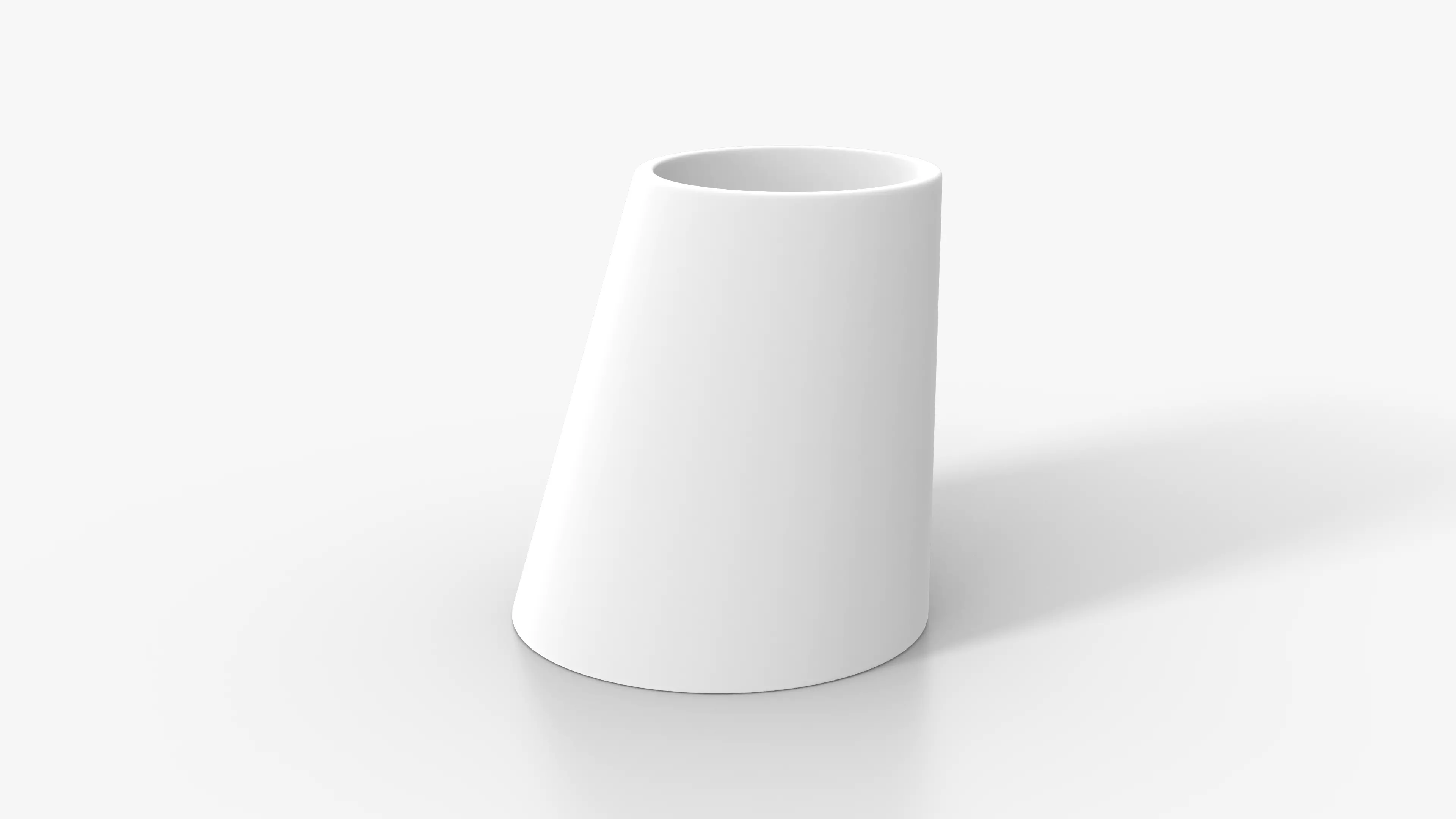 Concrete Vases Cone Low-poly 3D model_9