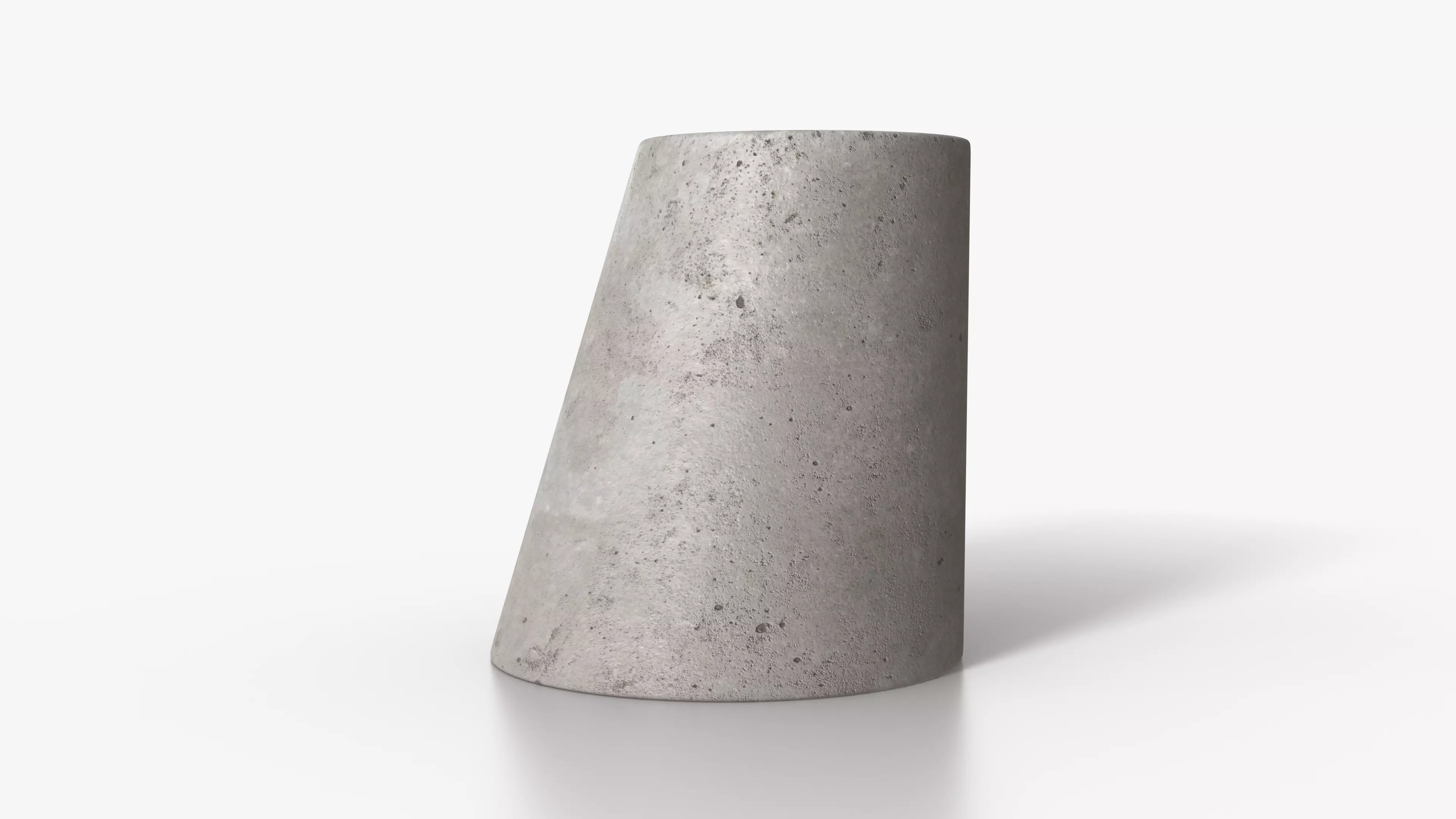 Concrete Vases Cone Low-poly 3D model_3