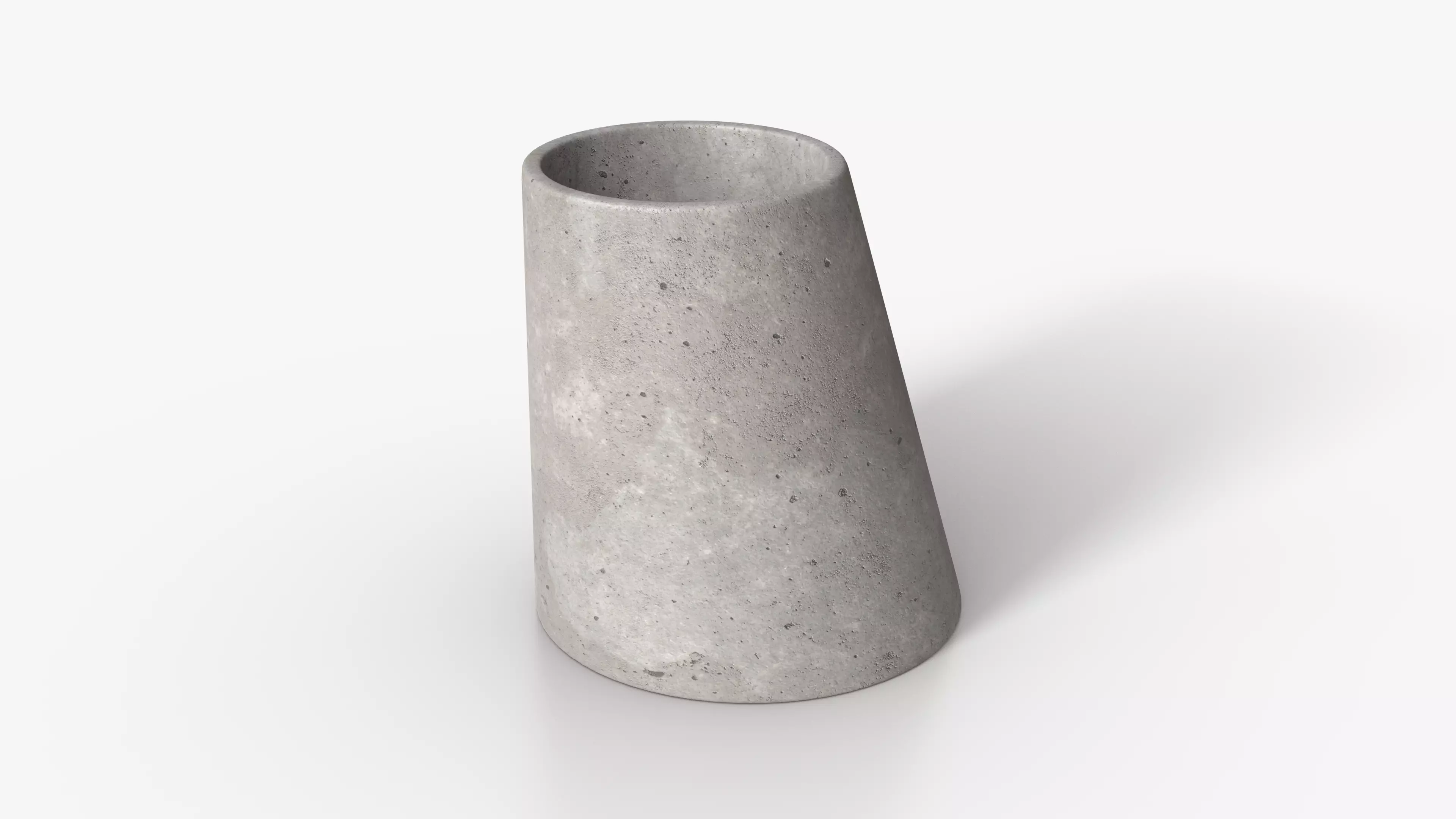 Concrete Vases Cone Low-poly 3D model_2