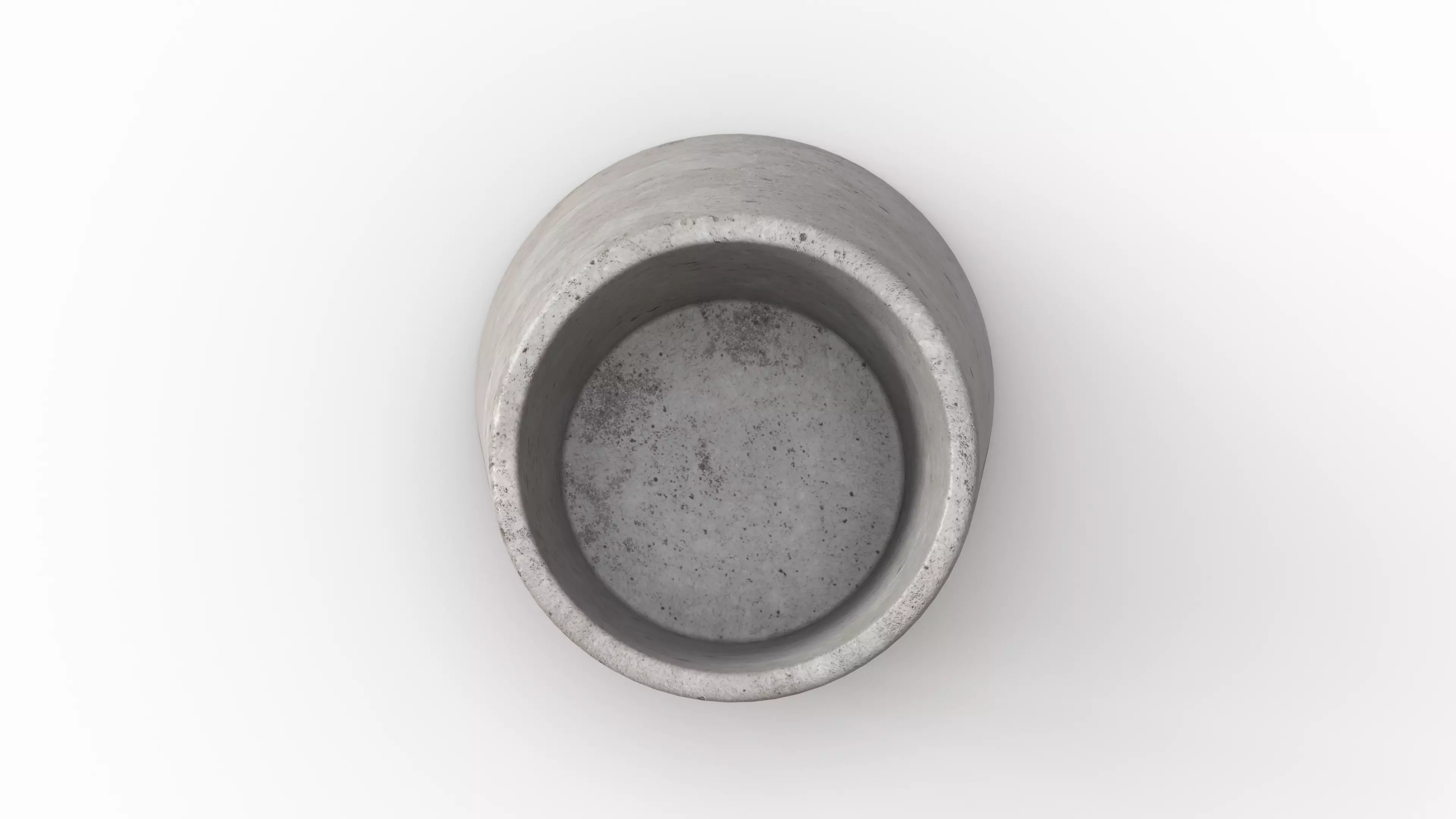 Concrete Vases Cone Low-poly 3D model_5