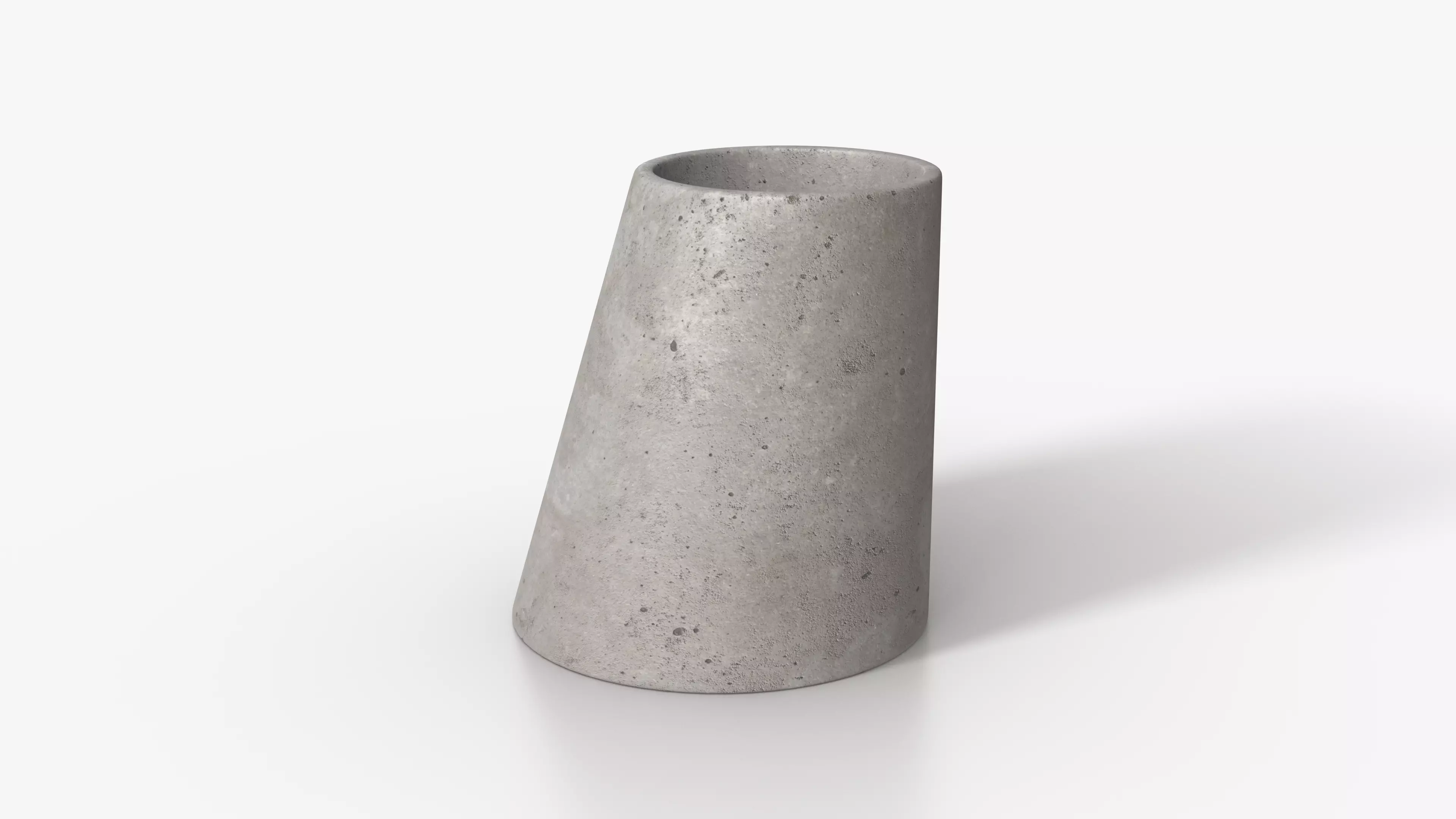 Concrete Vases Cone Low-poly 3D model_0