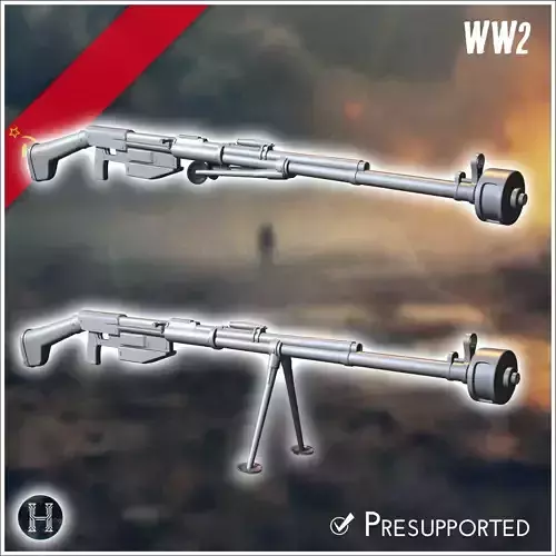 PTRS-41 anti-tank rifle 12 - Soviet army WW2 Second World East f