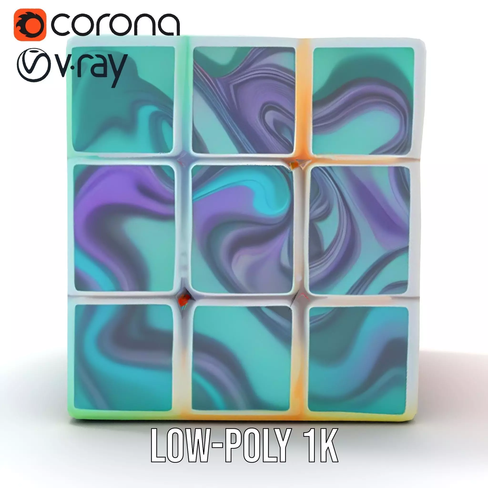 Neon Gradient Cube model pack Texture_23