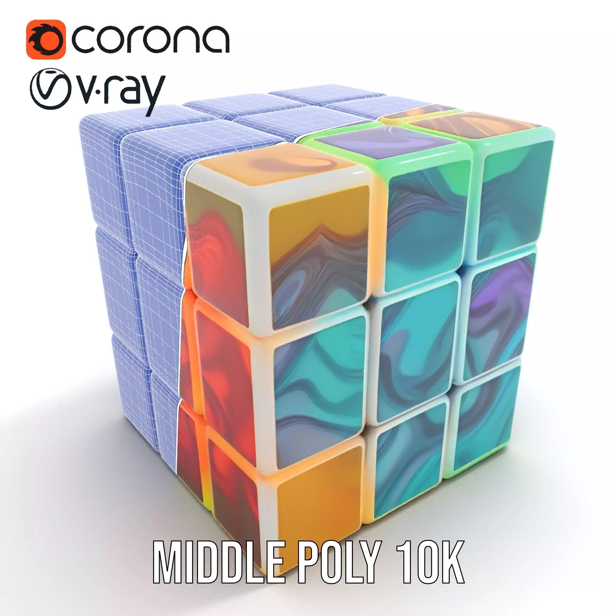 Neon Gradient Cube model pack Texture_22