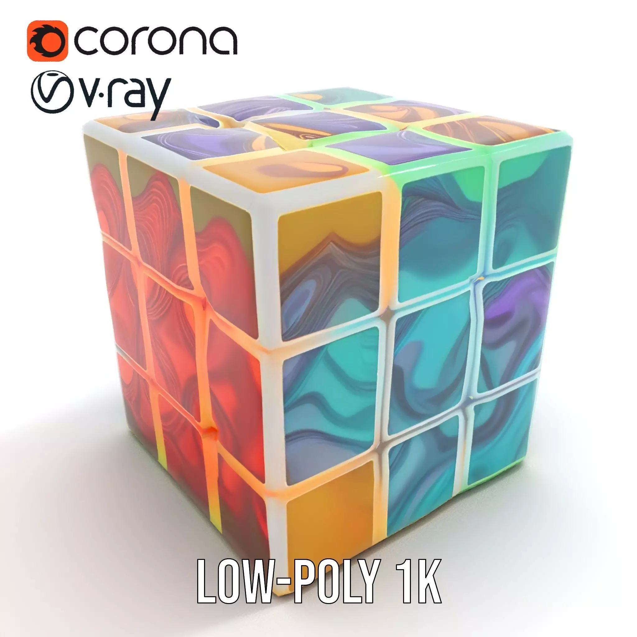 Neon Gradient Cube model pack Texture_20