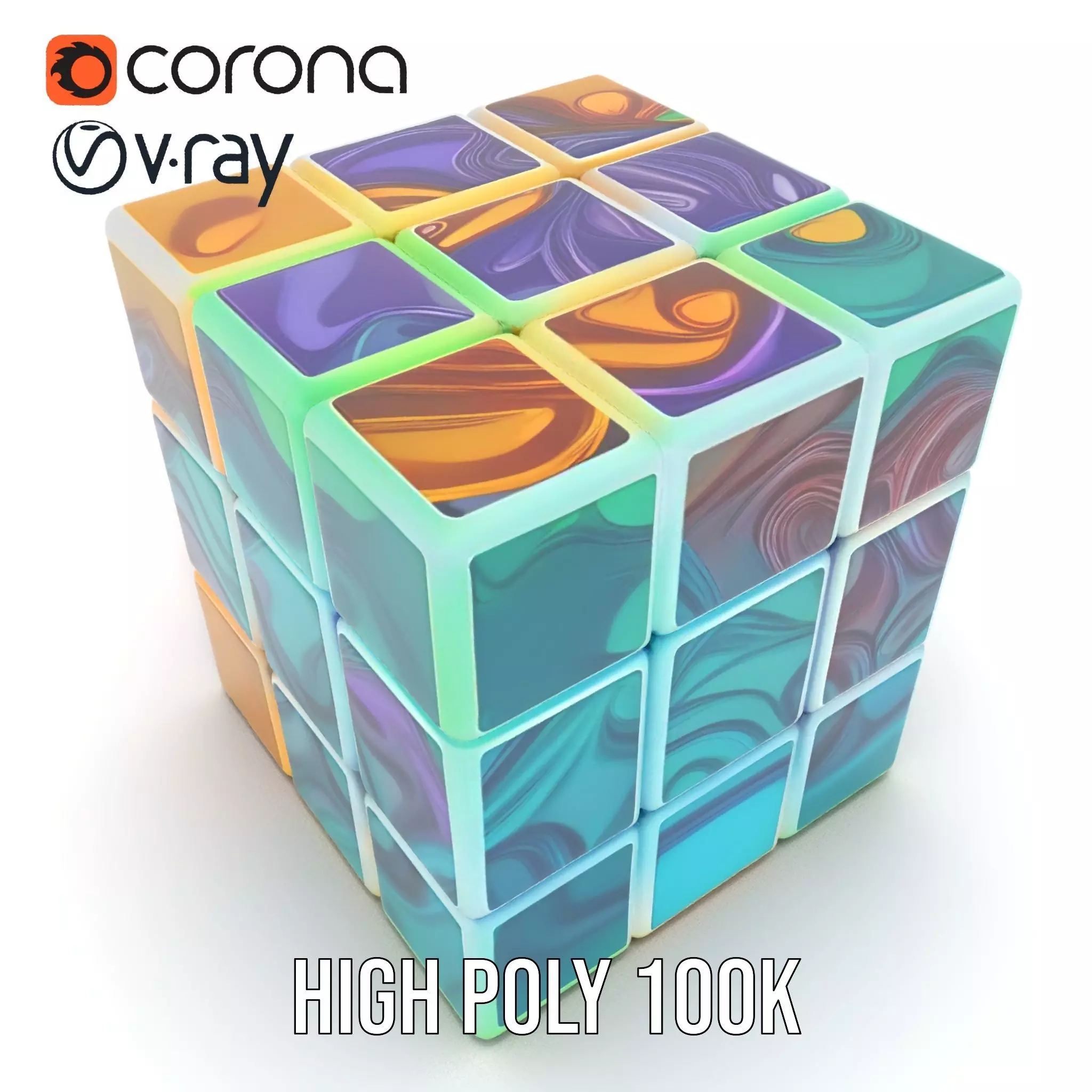 Neon Gradient Cube model pack Texture_29