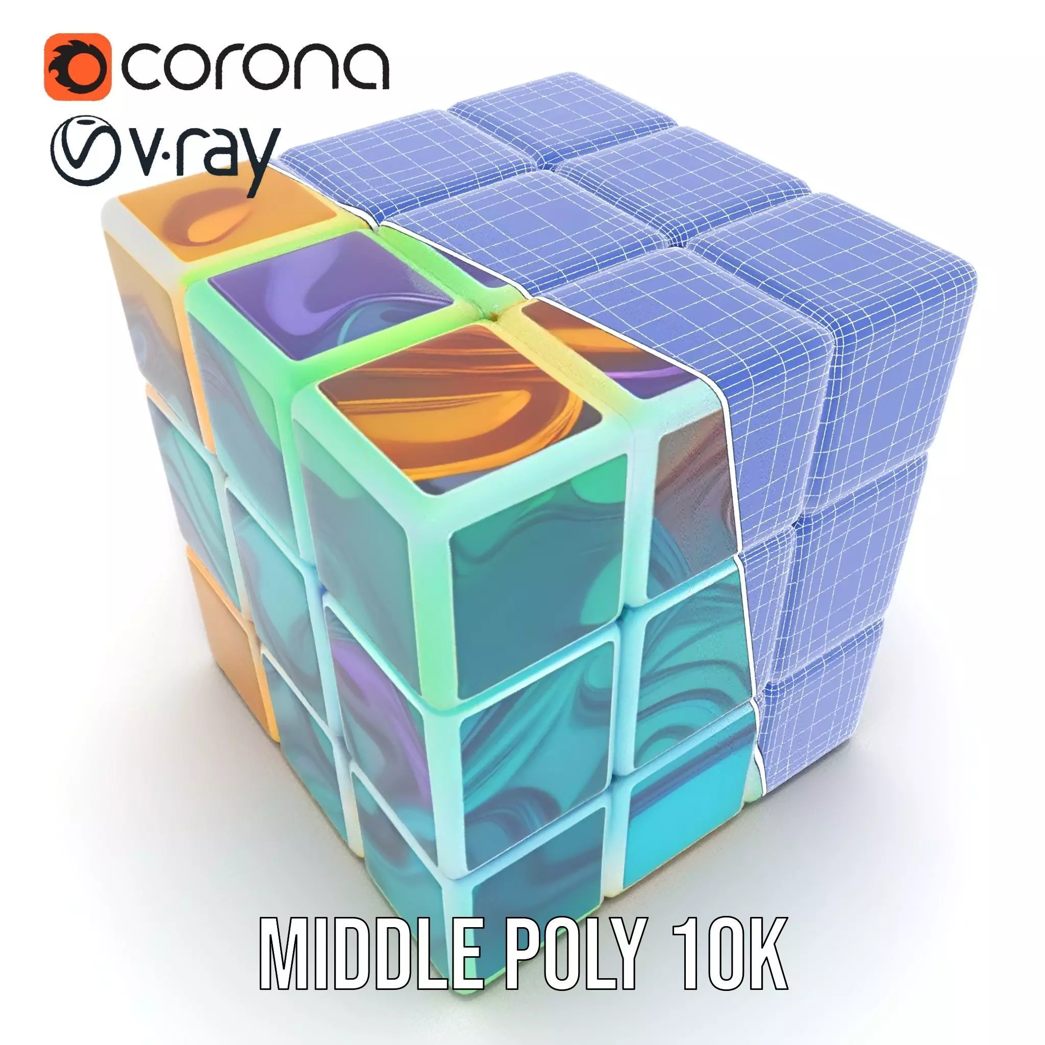 Neon Gradient Cube model pack Texture_24