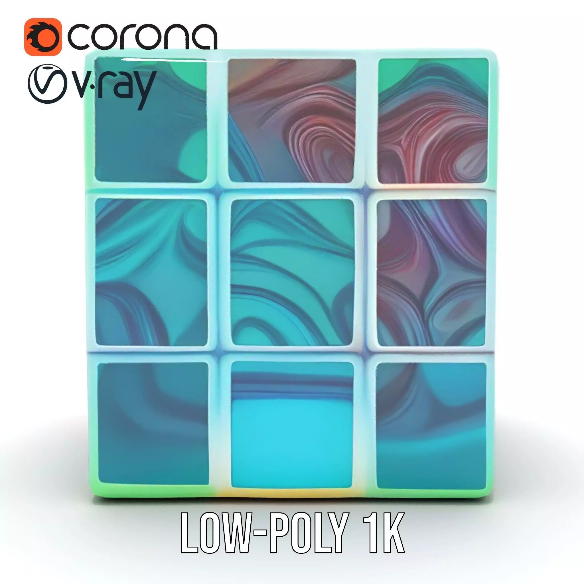 Neon Gradient Cube model pack Texture_25