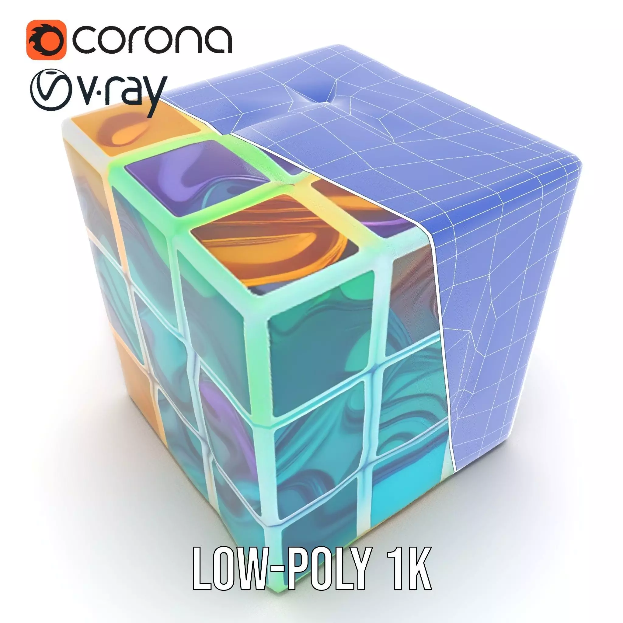 Neon Gradient Cube model pack Texture_18