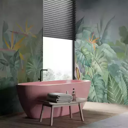 Tropical Watercolor Jungle Wall Texture Texture