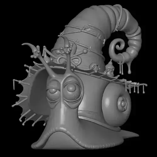witch snail hallowen figure