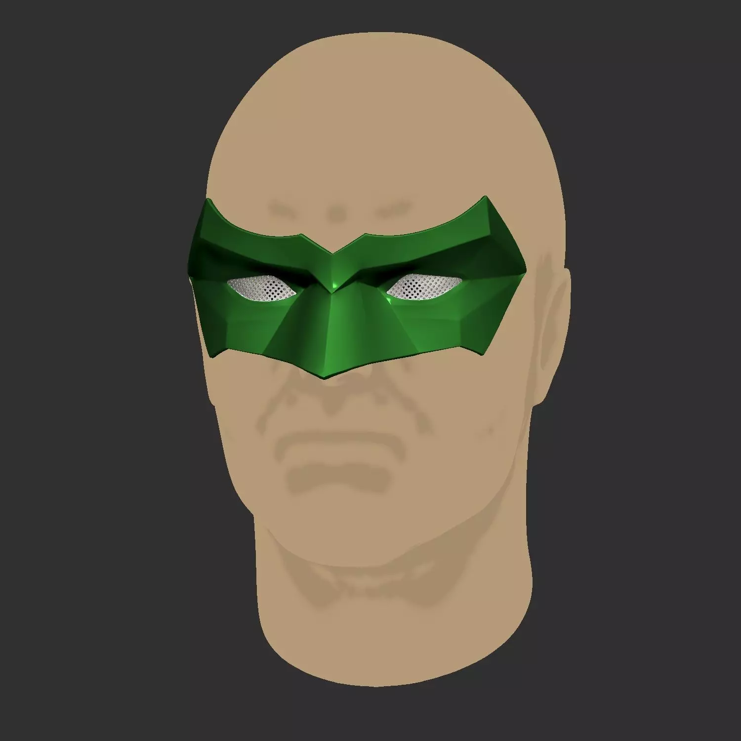 Green Lantern Cosplay Mask 3D print model_2