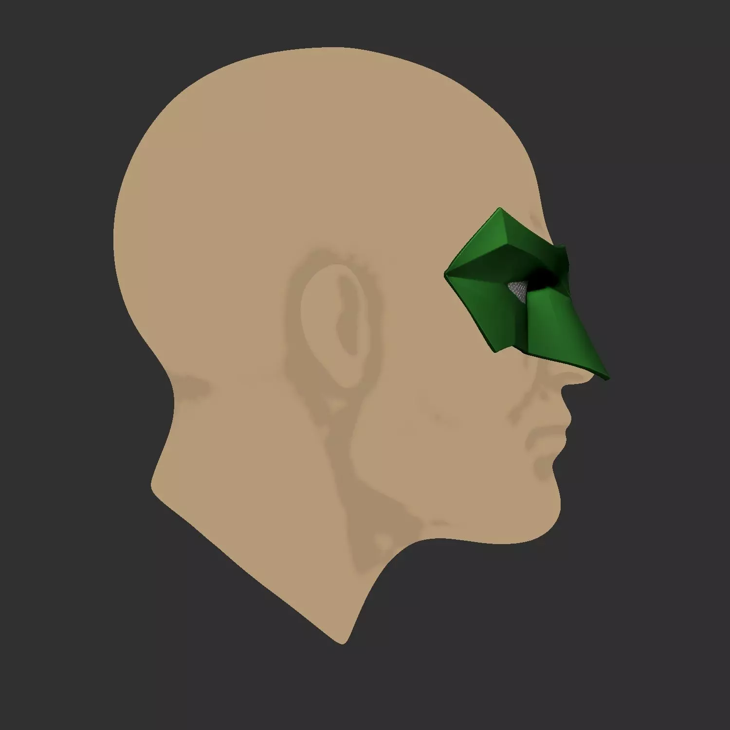 Green Lantern Cosplay Mask 3D print model_5