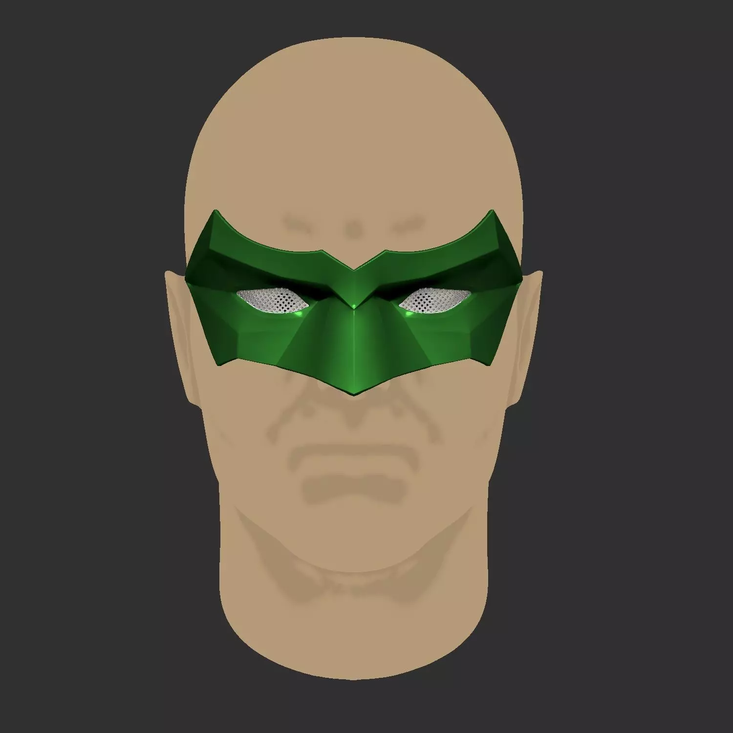Green Lantern Cosplay Mask 3D print model_7