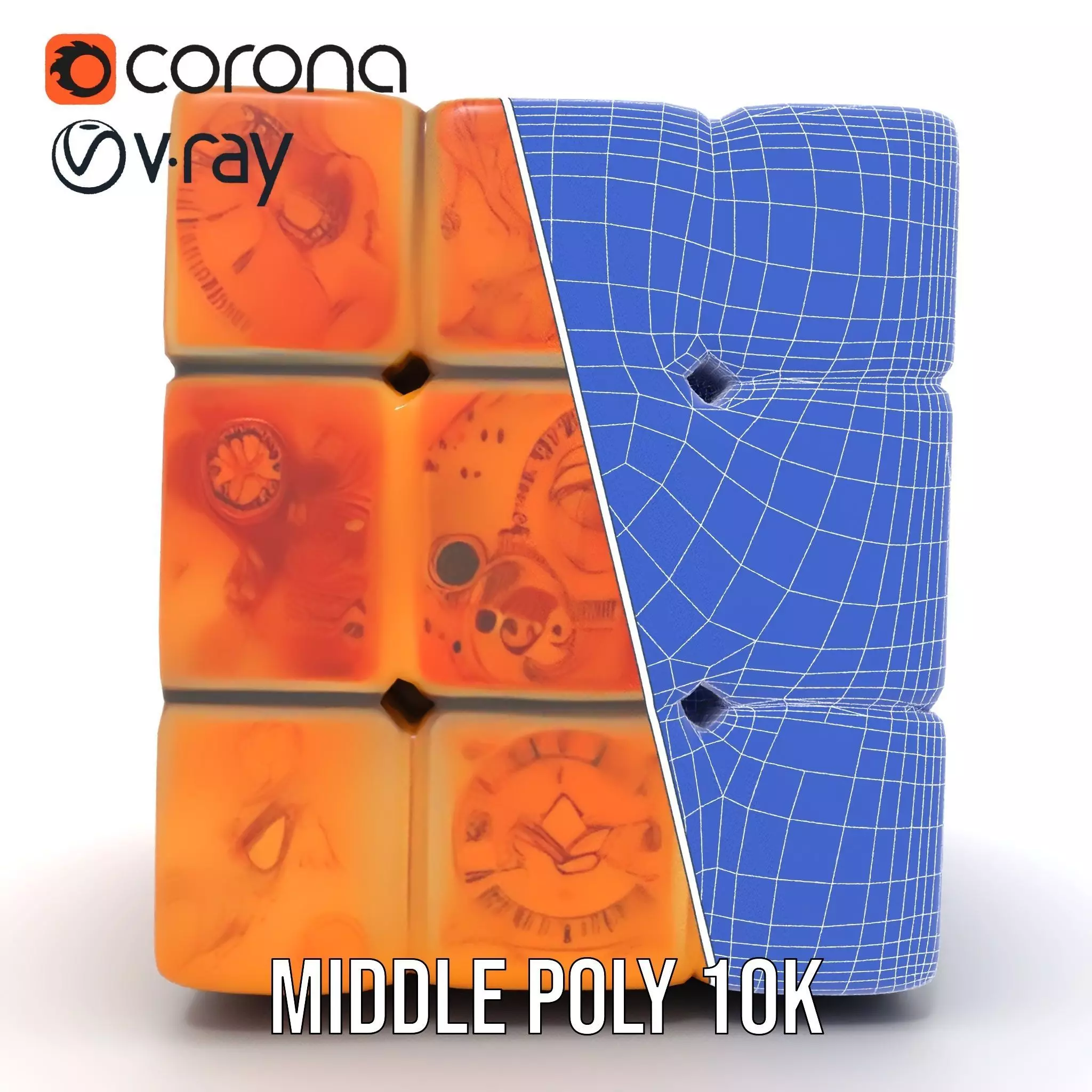 Steampunk Clock Cube model pack Low-poly 3D model_25