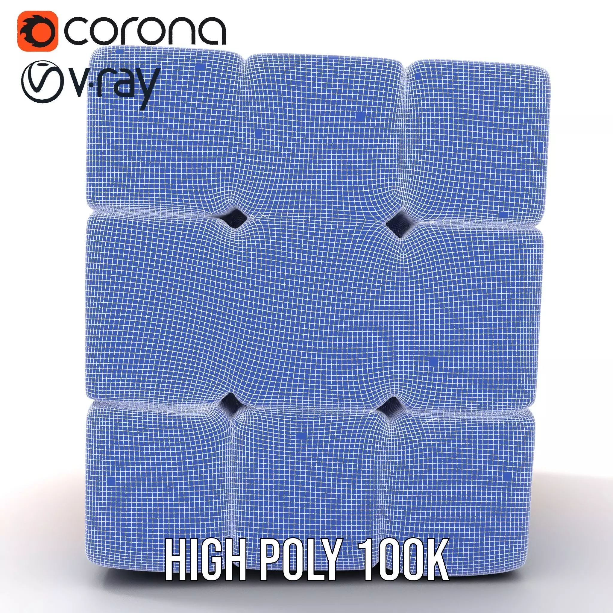 Steampunk Clock Cube model pack Low-poly 3D model_34