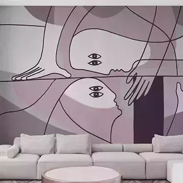 Abstract Dual Faces Mural Texture 