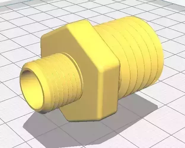 Threaded Union ASME 3D model