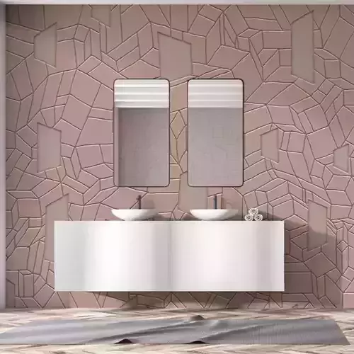 Fragmented Prism Relief Wall Texture