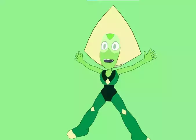 Stylized Cartoon Alien Girl 3D Model Full Body