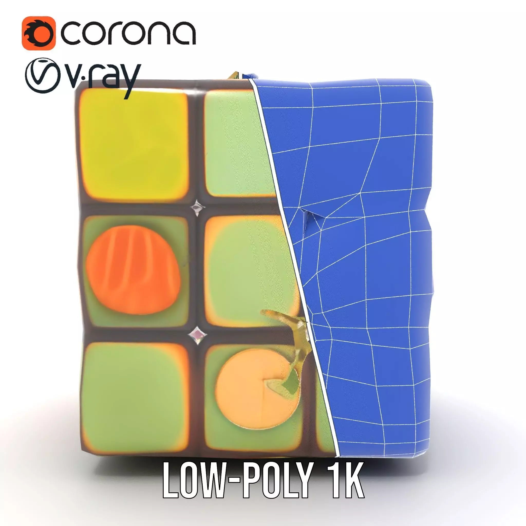 Leafy Puzzle Cube model pack Low-poly 3D model_20