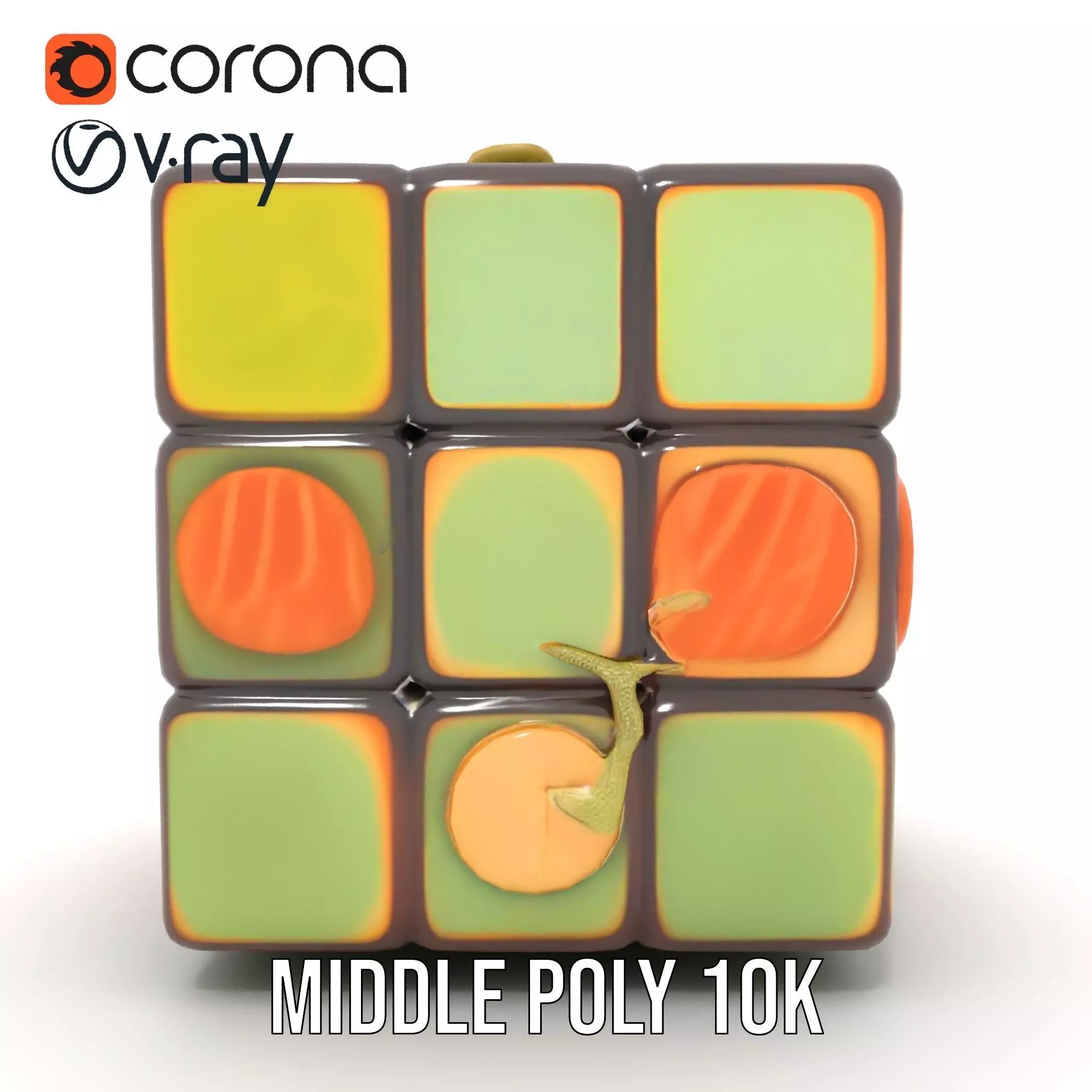Leafy Puzzle Cube model pack Low-poly 3D model_22