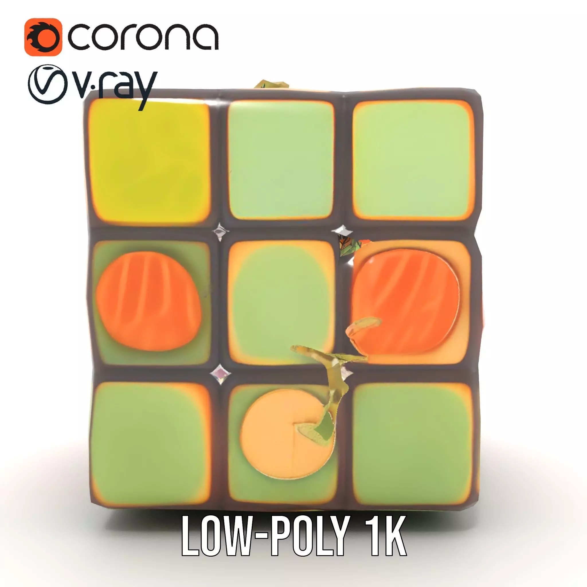 Leafy Puzzle Cube model pack Low-poly 3D model_26
