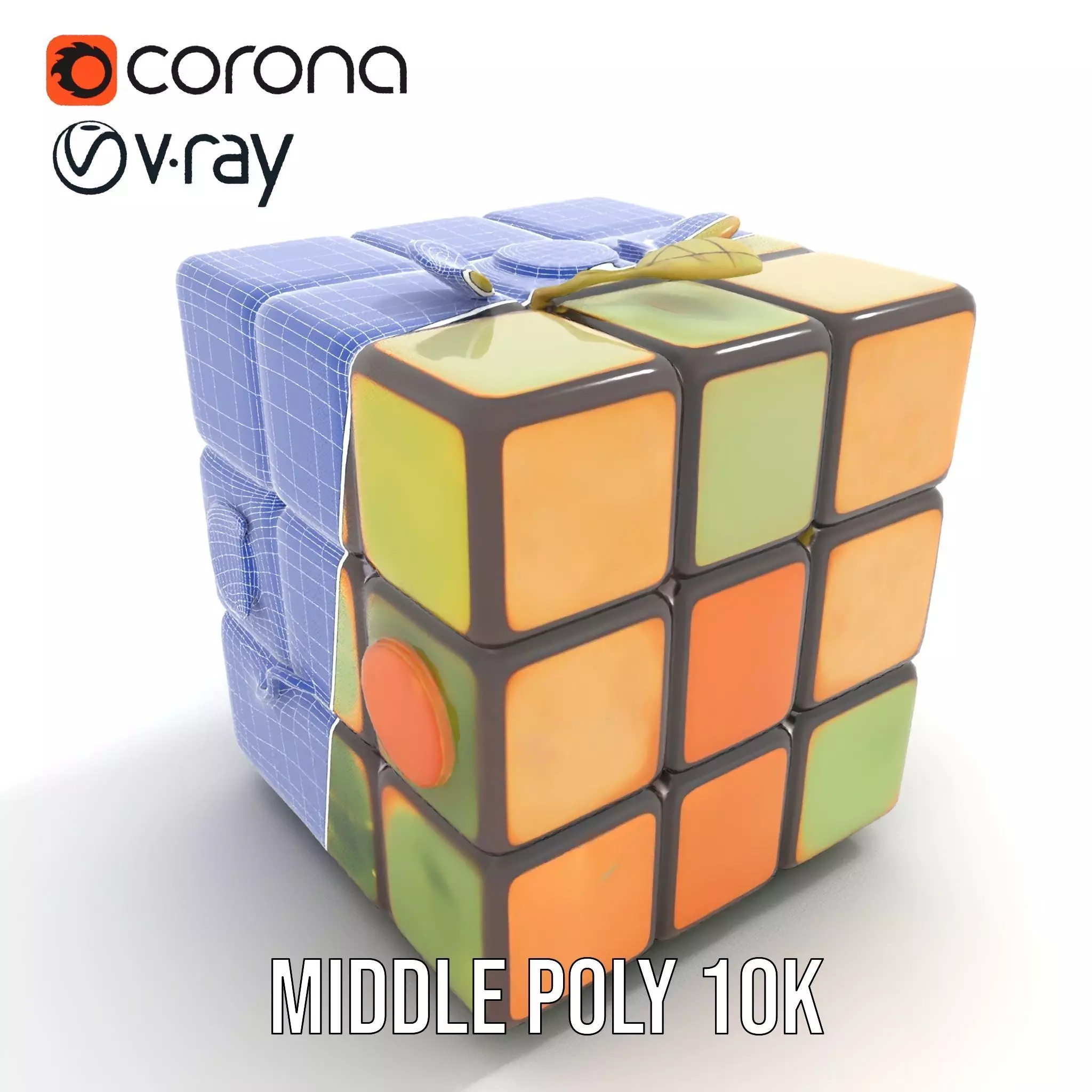 Leafy Puzzle Cube model pack Low-poly 3D model_19