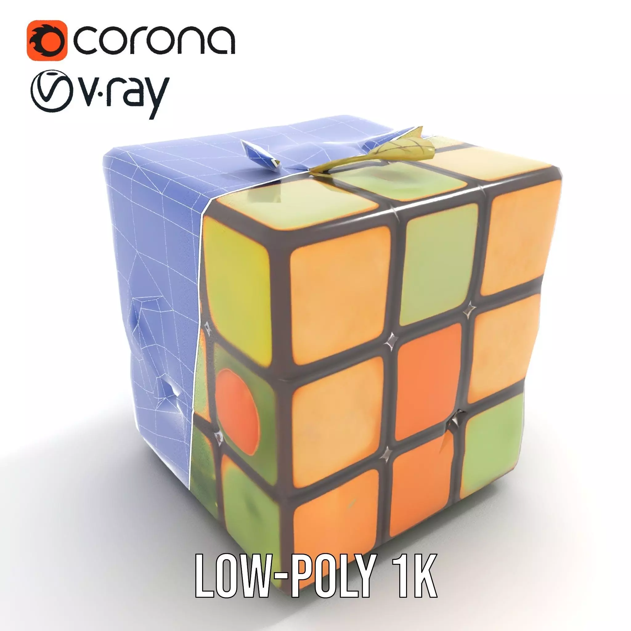 Leafy Puzzle Cube model pack Low-poly 3D model_13