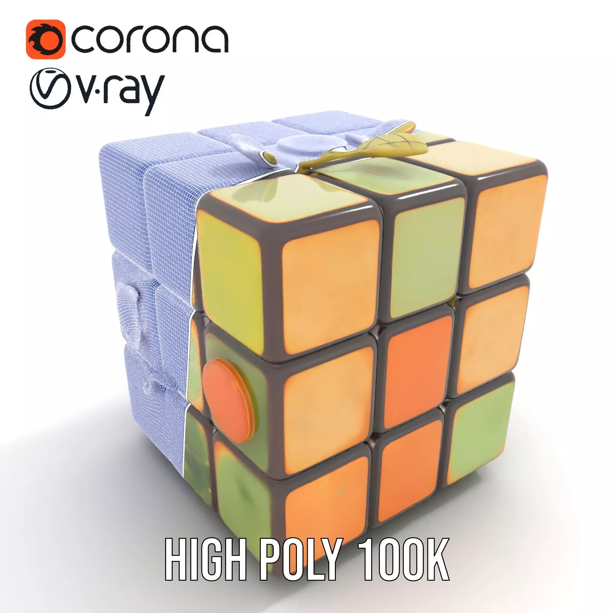 Leafy Puzzle Cube model pack Low-poly 3D model_18