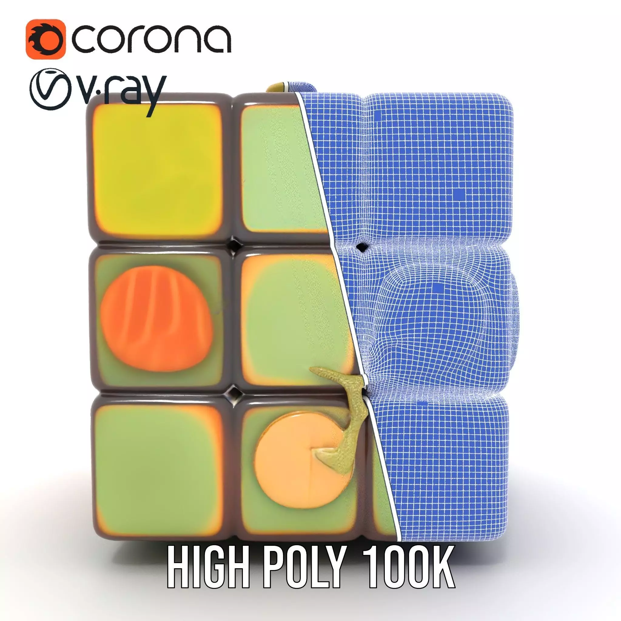 Leafy Puzzle Cube model pack Low-poly 3D model_34