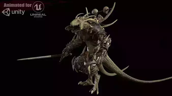 DemonDragonRem Low-poly 3D model