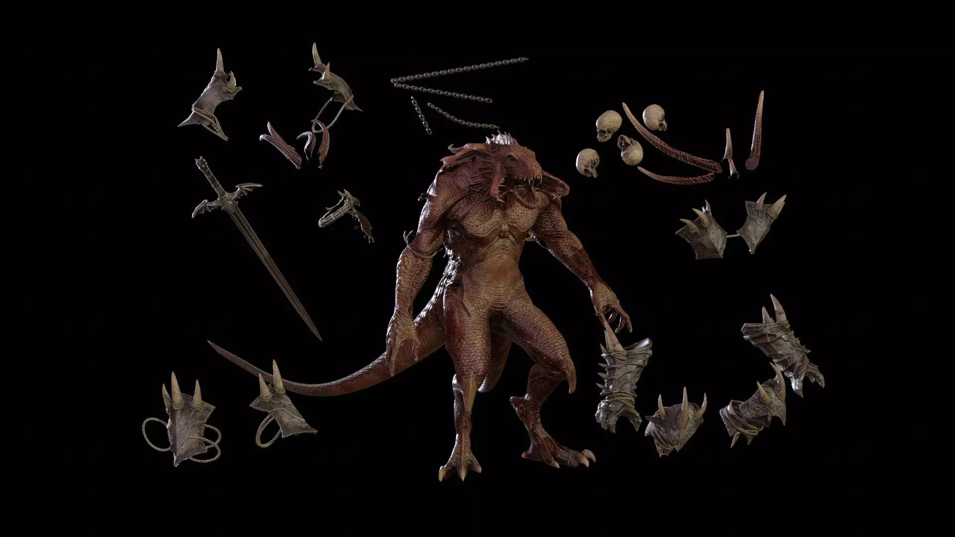 DemonDragonRem Low-poly 3D model_13