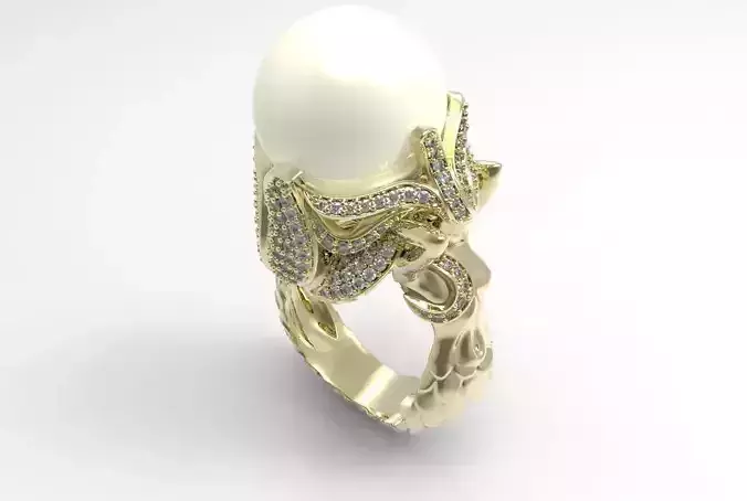 Ring egg with diamonds