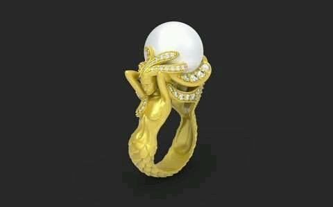 Ring egg with diamonds 3D print model_1