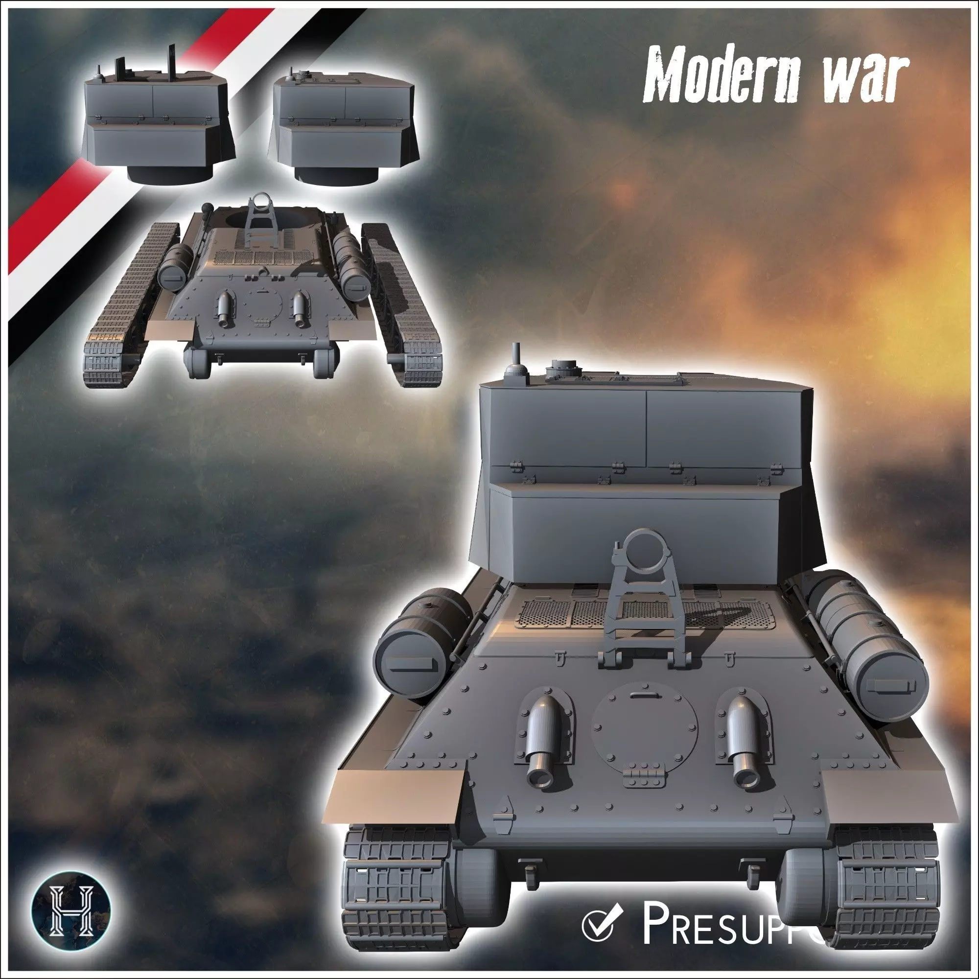 T122 SPG 122mm assault gun - Soviet army WW2 Second World East f 3D print model_2