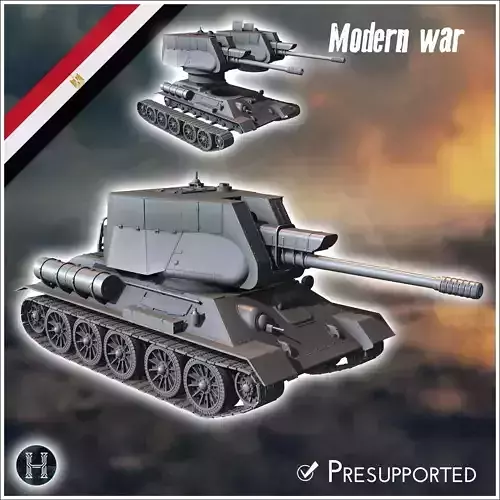 T122 SPG 122mm assault gun - Soviet army WW2 Second World East f