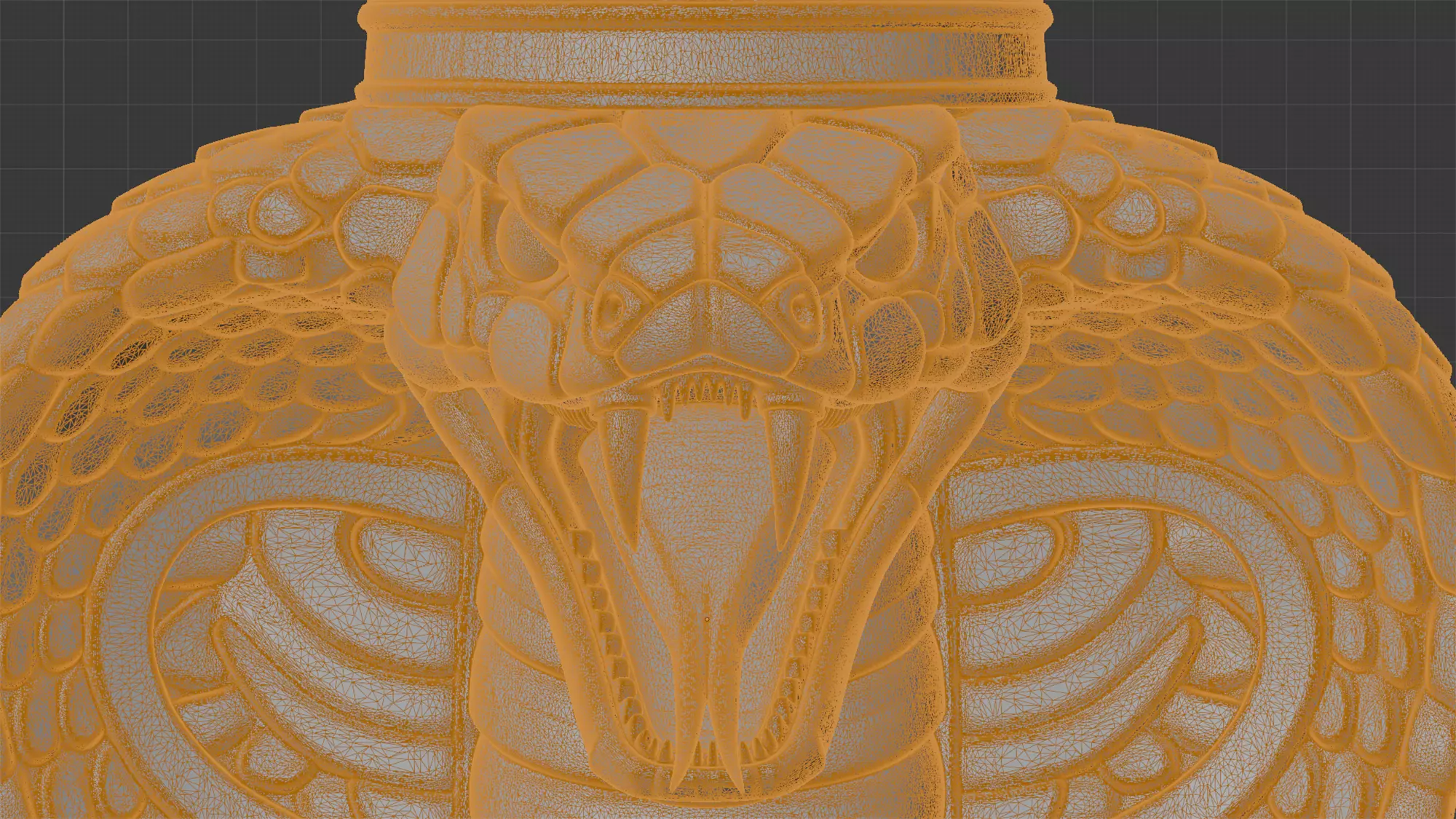 Cobra Head Crowned 3D Printable Model 3D print model_7