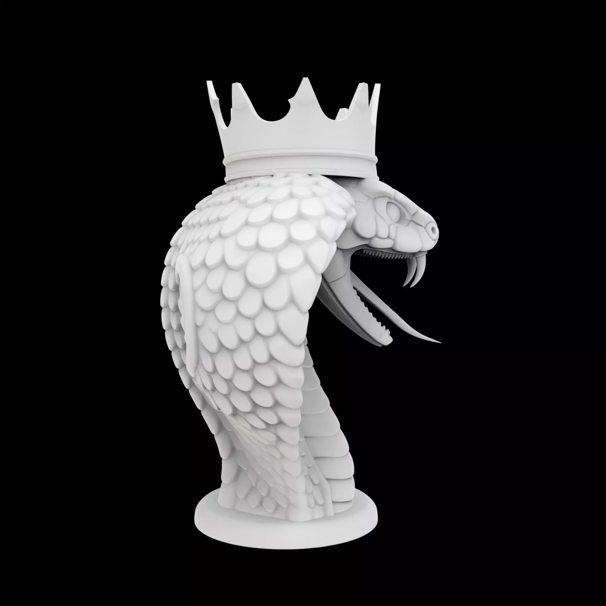 Cobra Head Crowned 3D Printable Model 3D print model_5