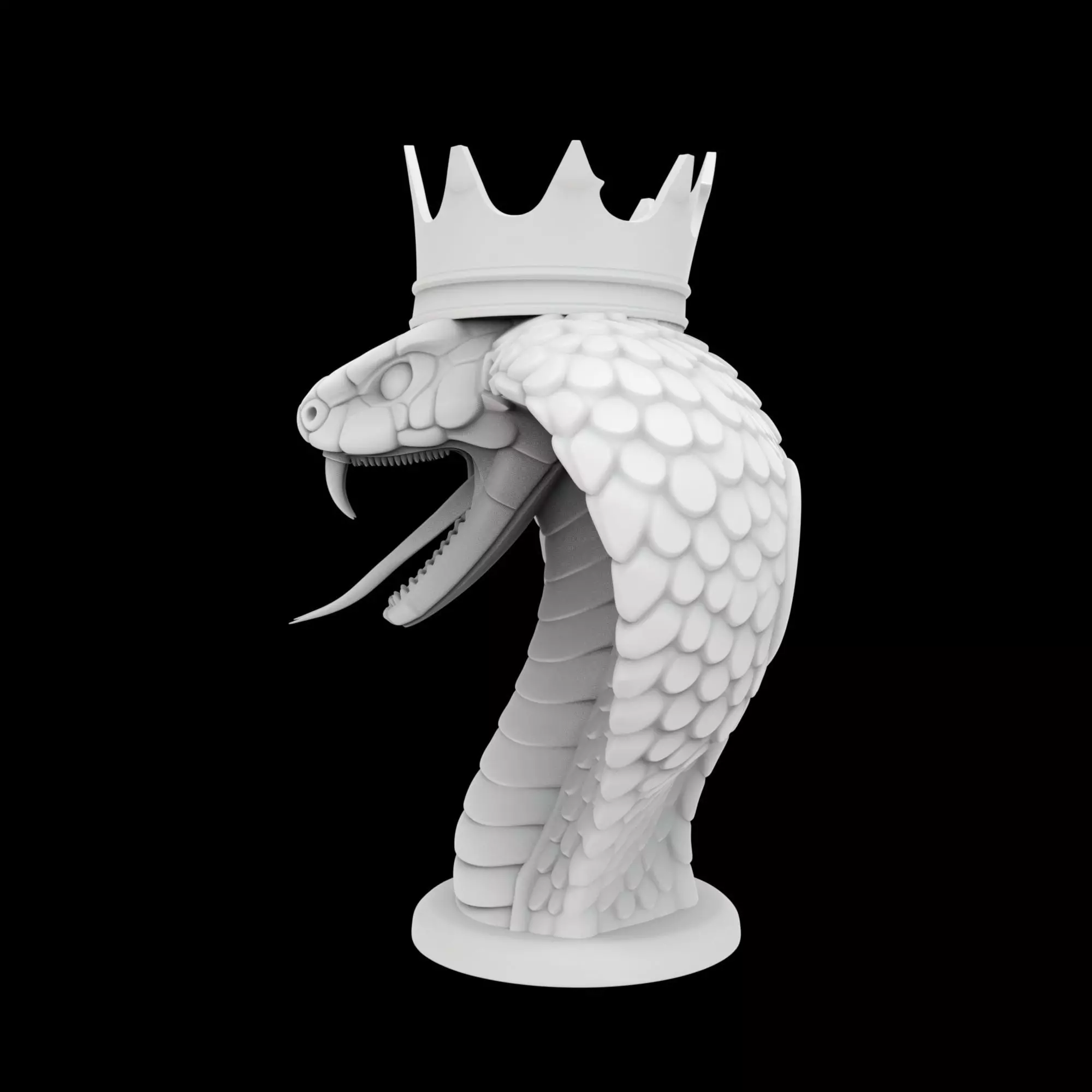 Cobra Head Crowned 3D Printable Model 3D print model_2