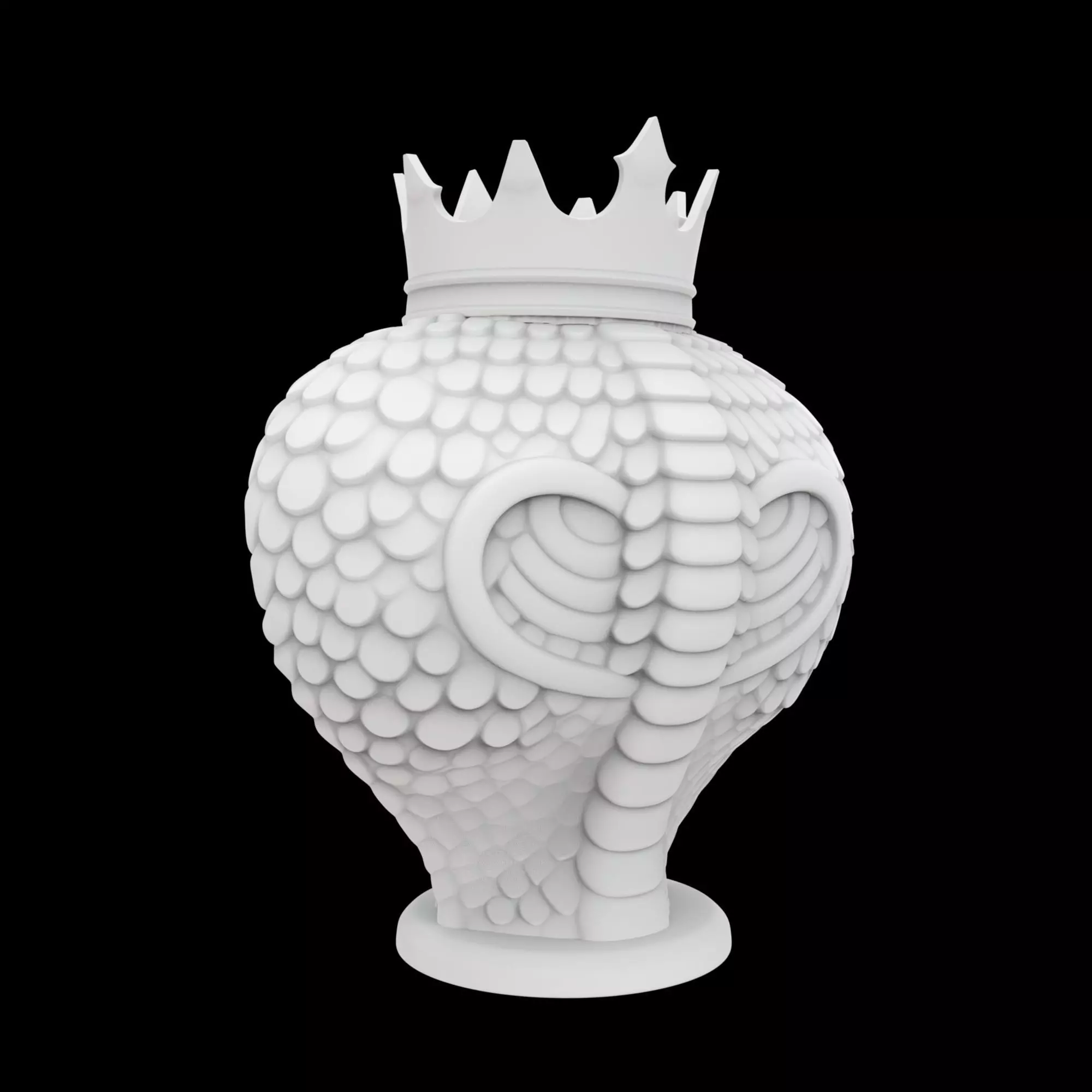 Cobra Head Crowned 3D Printable Model 3D print model_3