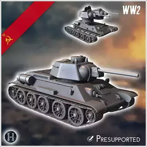 T-34-76 M1943 - Soviet army WW2 Second World East front Ostfront