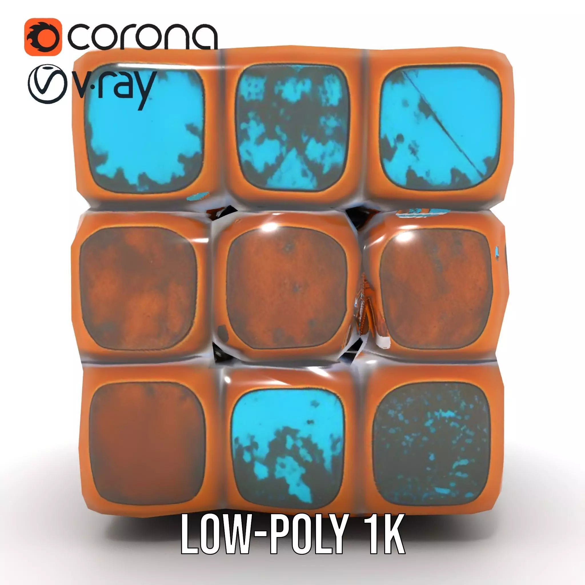 Vintage Copper Cube model pack Texture_14