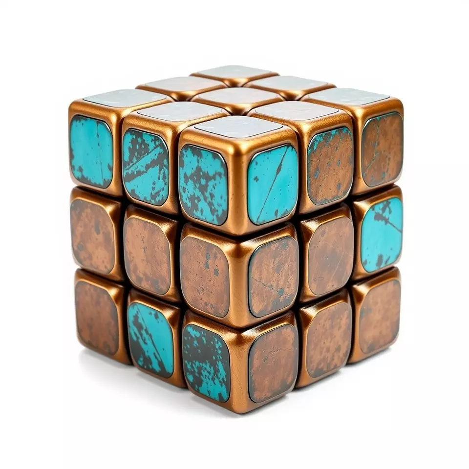 Vintage Copper Cube model pack Texture_3