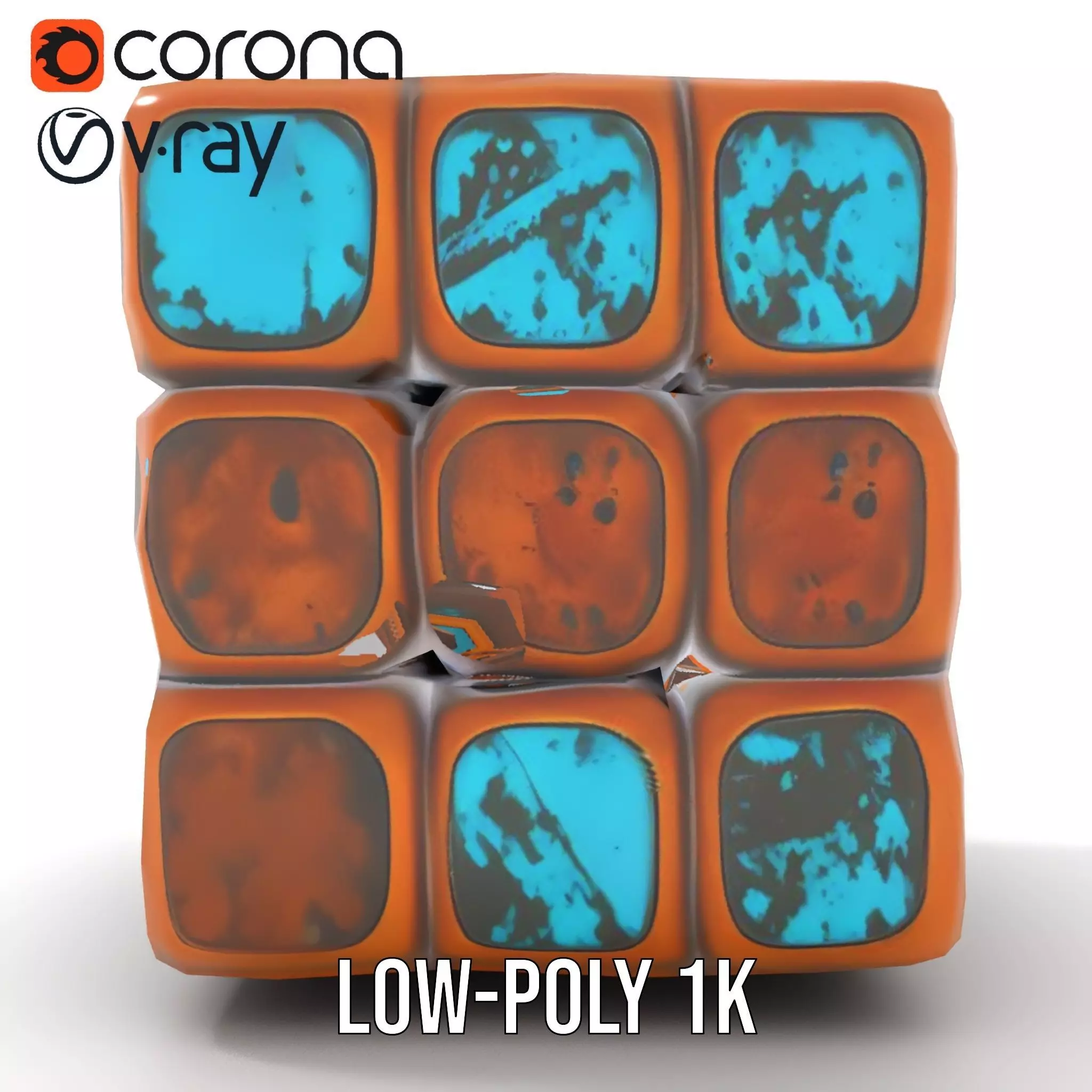 Vintage Copper Cube model pack Texture_9